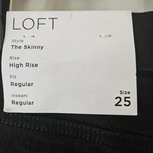 NWT LOFT THE SKINNY HIGH RISE REGULAR FIT JEANS WOMEN'S SIZE 25/0 - Picture 8 of 8